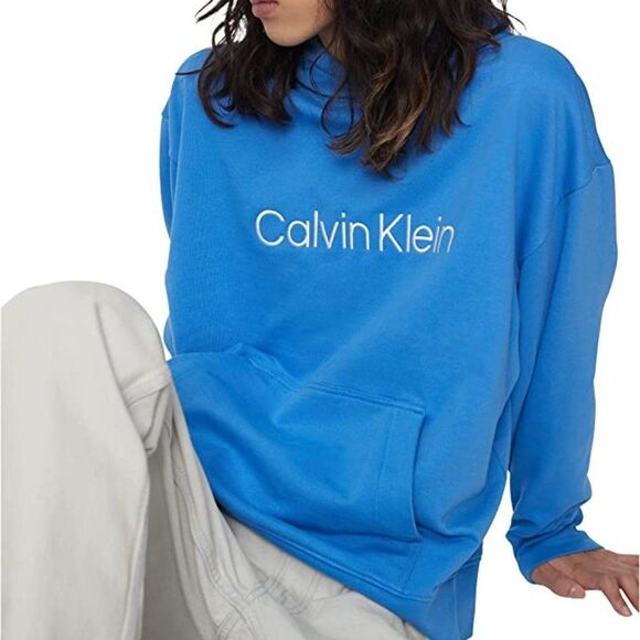 Calvin Klein Men's Relaxed Fit Standard Logo Terry Hoodie - Picture 2 of 6